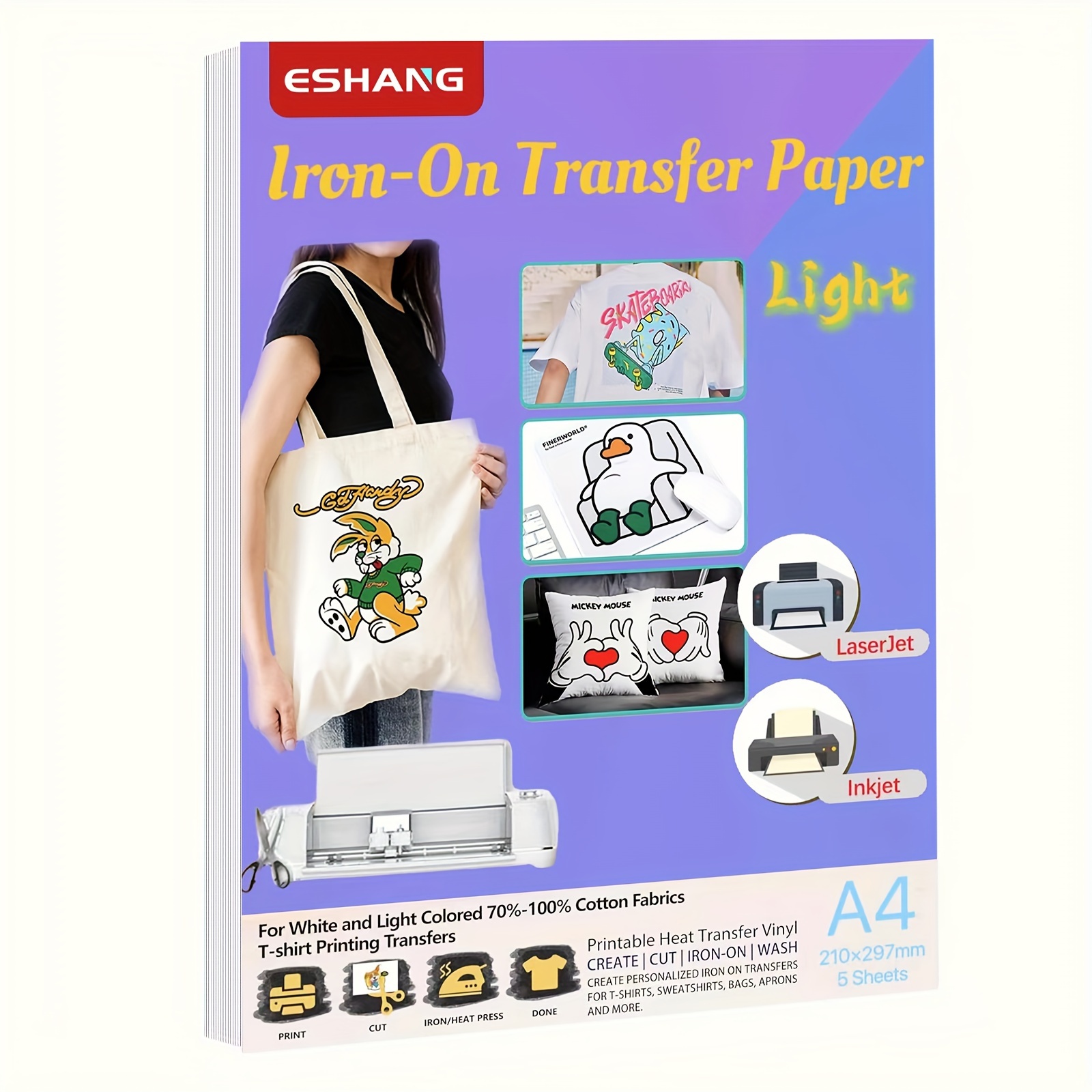 Printable Heat Transfer Vinyl - Теплопередающая бумага формата А4 для легкой